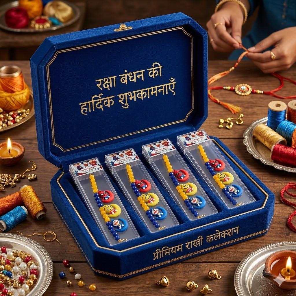 GKN4602 MASK WITH RAKHI 25 Rs / Per pc (450 Rs BOX 18 Pc)